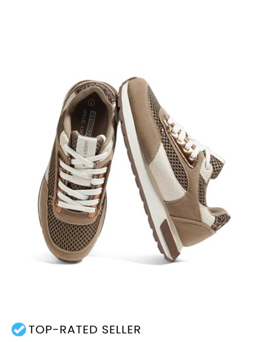 Lucky Step Women's Chunky Fashion Sneakers Lace-Up